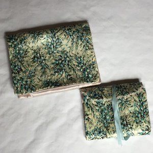 Vintage Satin Jewelry roll matching set